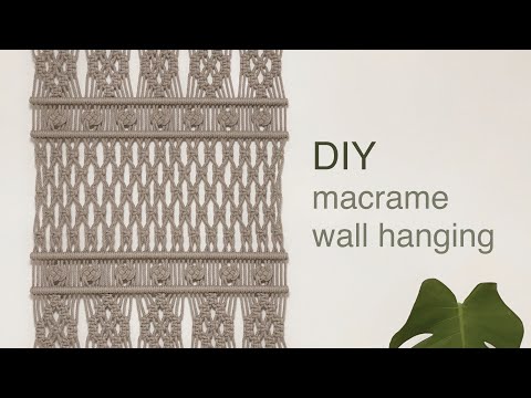 DIY TUTORIAL macrame wall hanging diamond pattern Josephine knot | 마크라메 월 행잉 다이아몬드 패턴 조세핀 매듭