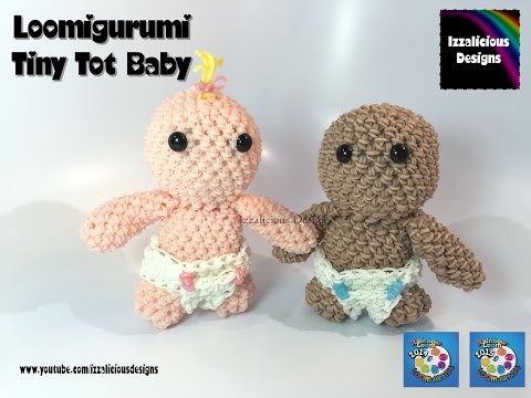 Rainbow Loom Loomigurumi Tiny Tot Baby Doll made w/ Rainbow Loom Bands