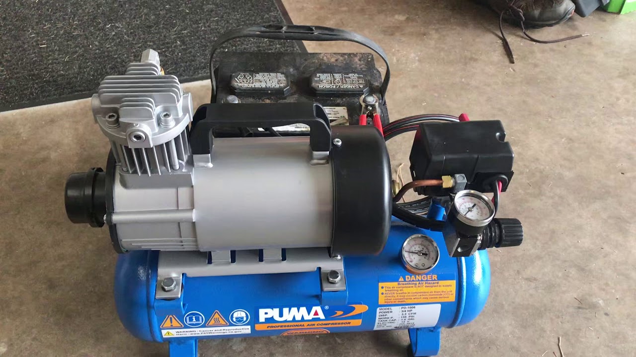 Puma 12v air compressor - YouTube