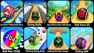 3D Super Rolling Ball Race, Going Balls, Sky Parkour Run Ball Game, Ball Race 3D, Ball Run 2048  screenshot 5