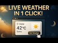 🌦️ Live Weather in 1 Click! | Real-Time Forecast Web App Using Location 📍
