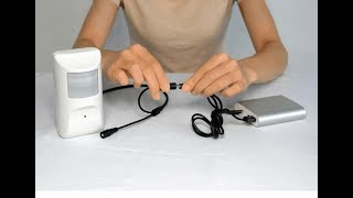 Self Recording IP Hidden Camera with Macro SD Card - Wire Free Plug Power Bank battery screenshot 1