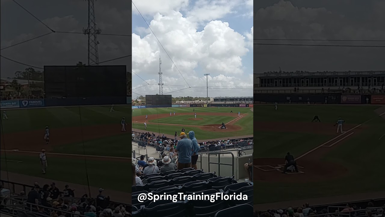 Joe Boyle warmup 2025 Tampa Bay Rays New York Yankees Spring Training 