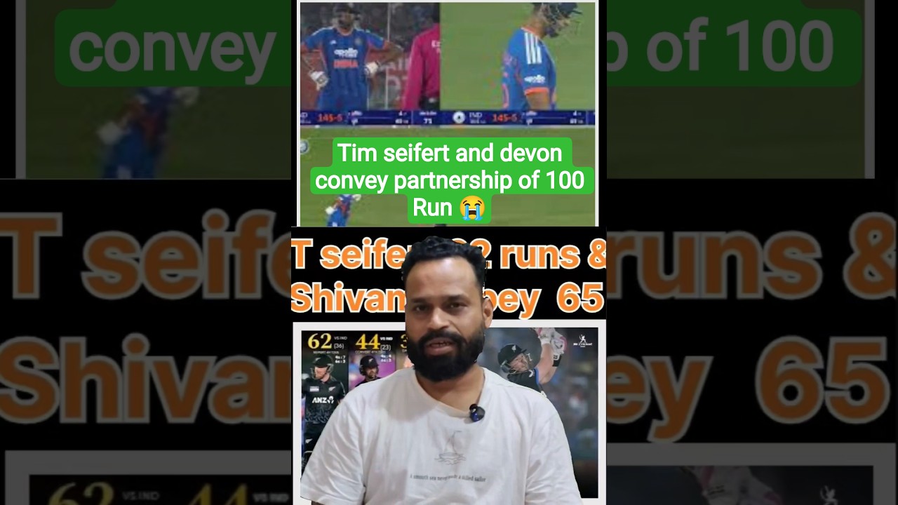 Ind vs NZ 4th t20 2026 l Tim seifert and devon convey partnership of 100 run in 8 over😁🥺 
