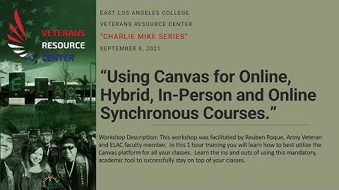 "Using Canvas for Online, Hybrid, In-Person and Online Synchronous Courses​." - Charlie Mike Series
