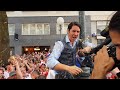 BBC reporter get soaked with beer from  Croatian Fans - Celabration in Zagreb 2018