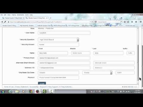 Florida Courts E-Filing Portal - My Profile