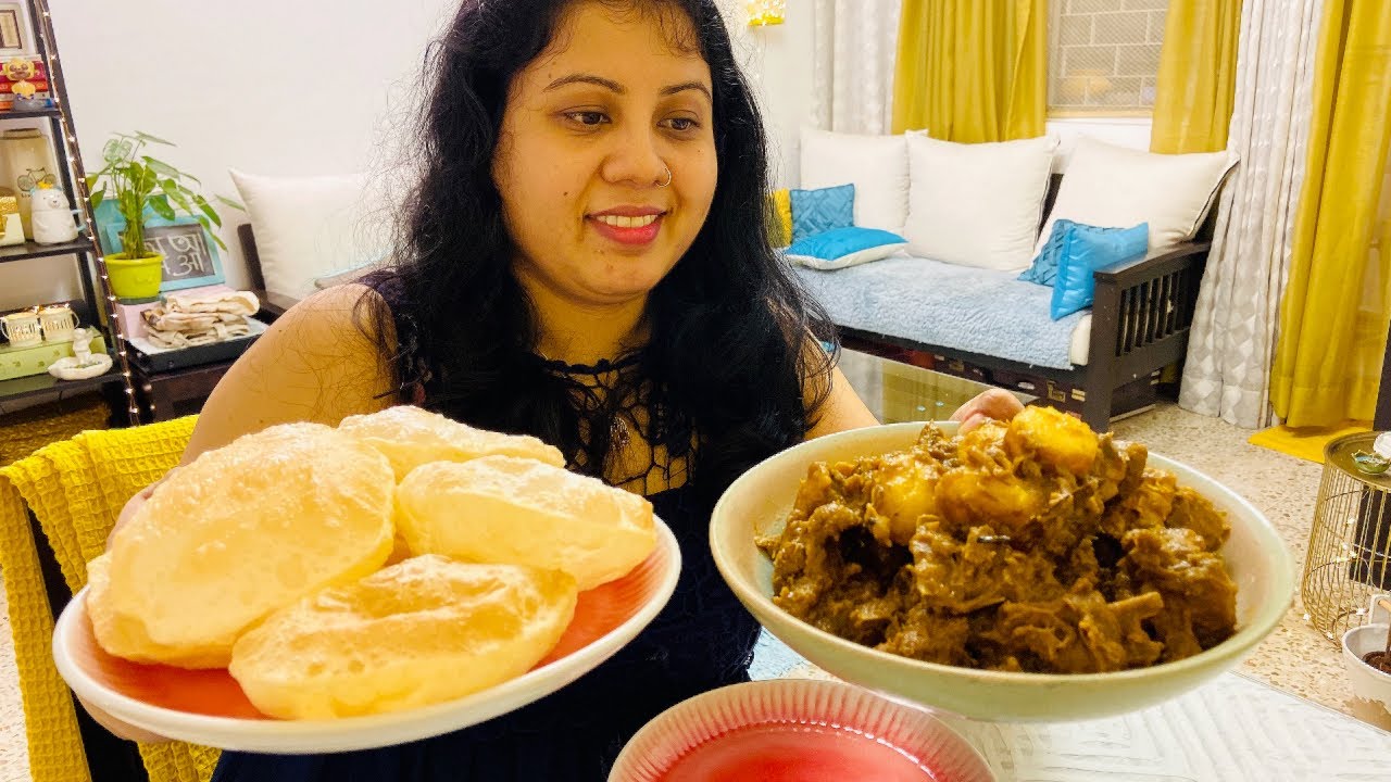 2 Magic Ingredients Se Bengali KOSHA MANGSHO & LUCHI🤪🤪 Banaye Ek Bilkul Hi Alag Andaz Mein