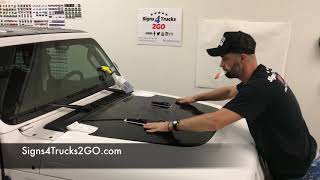 Decal Installation Jeep JL wrangler Hood Blackout decal installation Signs4trucks2go n20