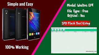 Walton EF4 Flash File Without Password | SPD Flash Tool Tutorial | BD Smart Tips
