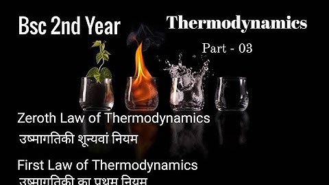 Bsc 2nd Year Physics I Thermodynamics l Zeroth and First law of Thermodynamics