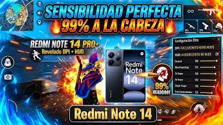 Sensibilidad PERFECTA para Redmi Note 14 Pro en Free Fire 🔥 | Todo Rojo y Headshot Fácil 2026