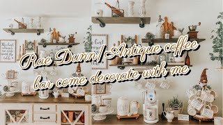 Rae Dunn coffee bar|Antique style come decorate with me
