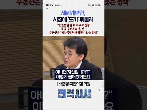 세제 개편안,시장에 ‘<strong>도끼</strong>’ 휘둘러 “덜 똘똘한 한 채로 수요 집중, 폭등 풍선효과 올 것…부동산은 자산, 국민 정서에 맞지 않는 정책” #전격시사 #배준영