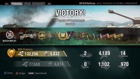 World of Tanks Console Trinity Mk2 Ace 4.2k dmg