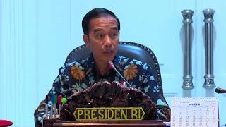 Rapat Terbatas Perkembangan Kebijakan Satu Peta
