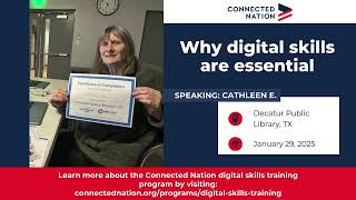 Cathleen E goes from paper to laptop with help from Connected Nation’s digital skills workshops