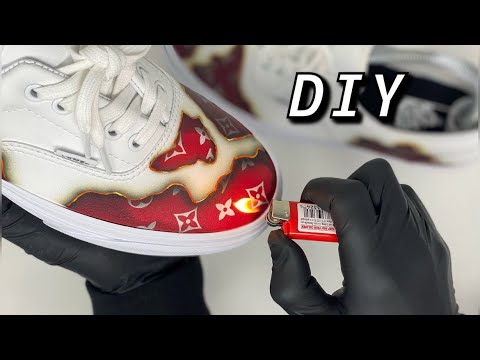 BURNT LOUIS VUITTON CUSTOM VANS 