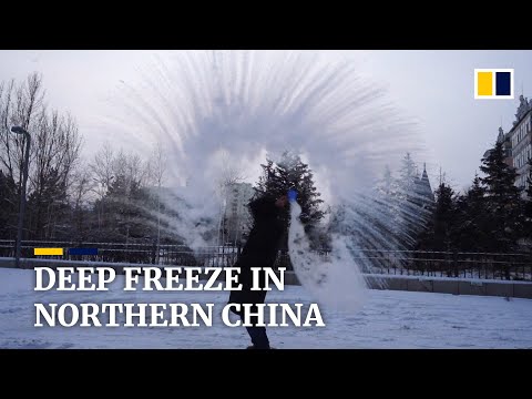 Falling temperatures turn north China outdoors into natural deep freeze