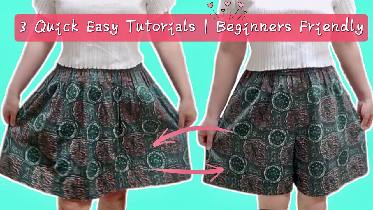 How to make shorts out of skirt & How to make skirt out of shorts, DIY Skirt  Short Pattern All sizes 