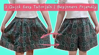 How to make shorts out of skirt & How to make skirt out of shorts, DIY Skirt Short Pattern All sizes