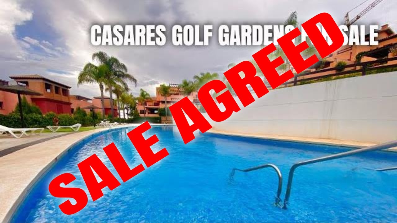 CASARES GOLF GARDEN APARTMENT FOR SALE. FRONT LINE GOLF AND WALKING DISTANCE TO AMENITIES 249.000€