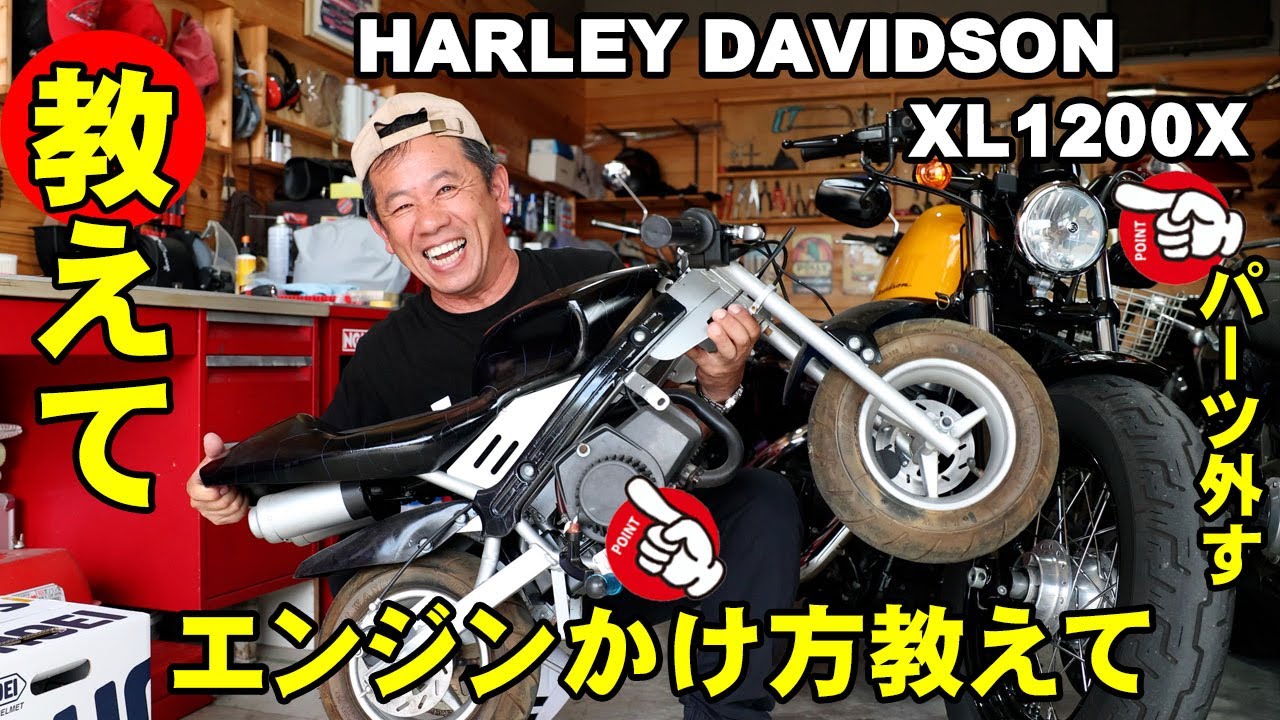 ハーレーとポケットバイク今日のガレージライフ、教えてポケバイ