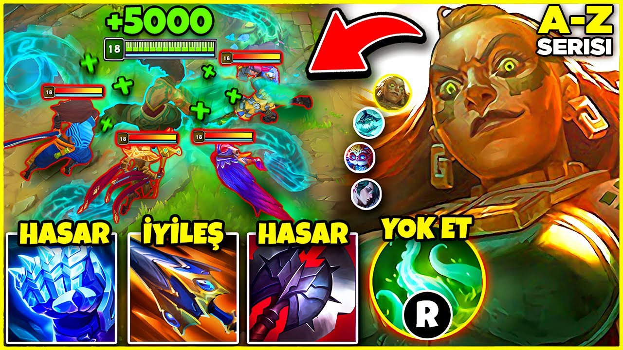 TAKIMDA AFK VARKEN MAÇI SIRTLAYAN ILLAOI JUNGLE! (SINIRSIZ İYİLEŞME) | A-Z JUNGLE #12