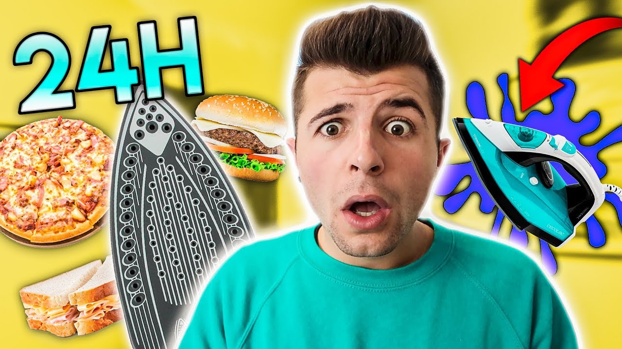 COCINANDO CON LA PLANCHA DE LA ROPA DURANTE 24 HORAS! - @ibngarcia