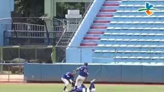 20140808-1 爆米花 國訓vs台電 2下 蔡智榆敲德州安打得到幸運的第三分
