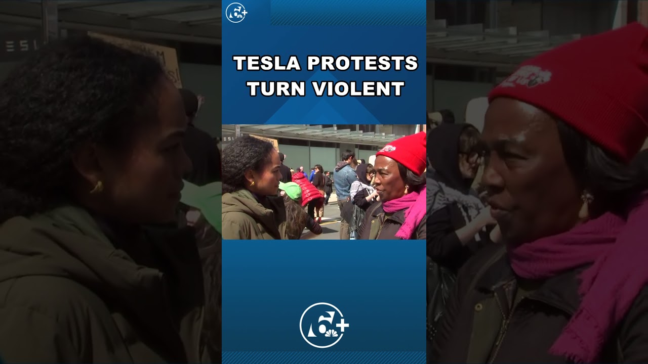 As some demonstrations against Tesla turn violent, FBI urges the public to be watchful