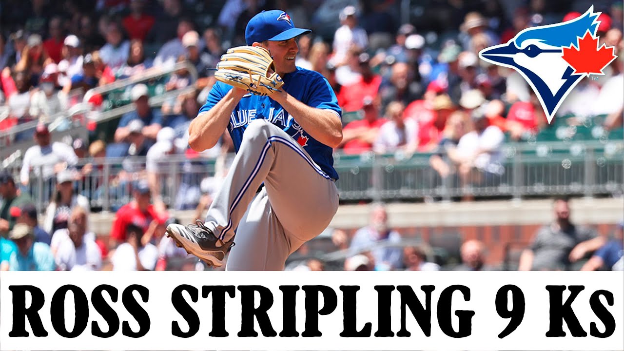 Ross Stripling strikeouts 9 vs Atlanta Braves. Blue Jays Highlights. MLB.