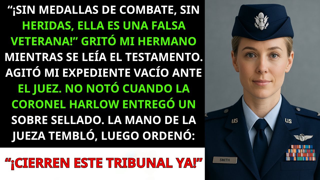 Mi hermano me llamó una falsa veterana en el tribunal — luego la jueza reveló un expediente secreto.