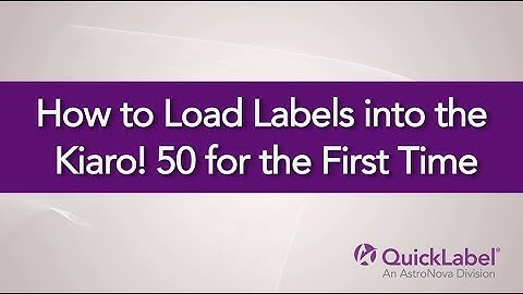How to Load Labels into the Kiaro! 50 for the First Time