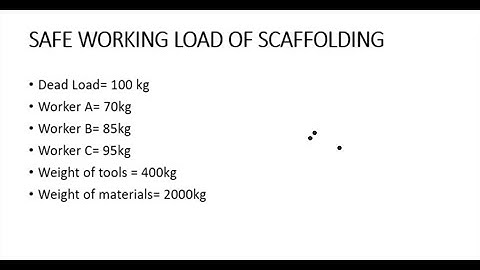 How to Calculate Safe Work Load (SWL) of Scaffold /Dead Load #live Load #swl  formula #scaffolding