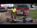 Suit up like a firefighter: 70 pounds of gear and 2 minutes