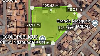 Mesure des longueurs et superficies syr Smartphone Android à l'aide de l'appli Outil gps de mesure