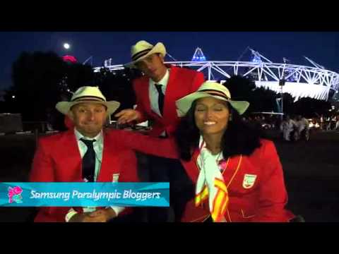 Teresa Perales - Ready to come into the stadium for the opening ceremony, Paralympics 2012