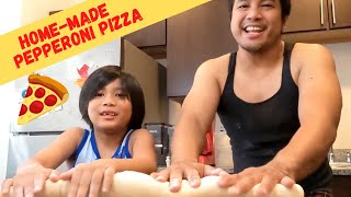 Home-made Pepperoni Pizza | Father and Son Bonding