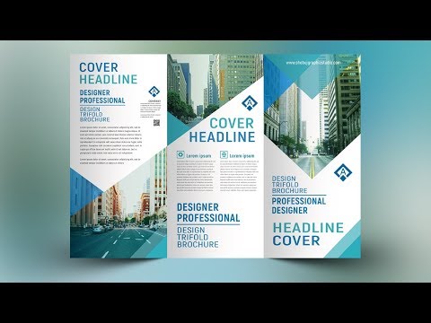 Tri Fold Brochure Design - In Photoshop cc tutorial 2018