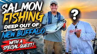 Salmon Fishing out of New Buffalo MI with a special guest Lake Michigan 2026