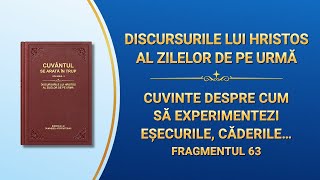 Cuvântul lui Dumnezeu „Cuvinte despre cum să experimentezi eșecurile, căderile, încercările și rafinarea” (Fragmentul 63)