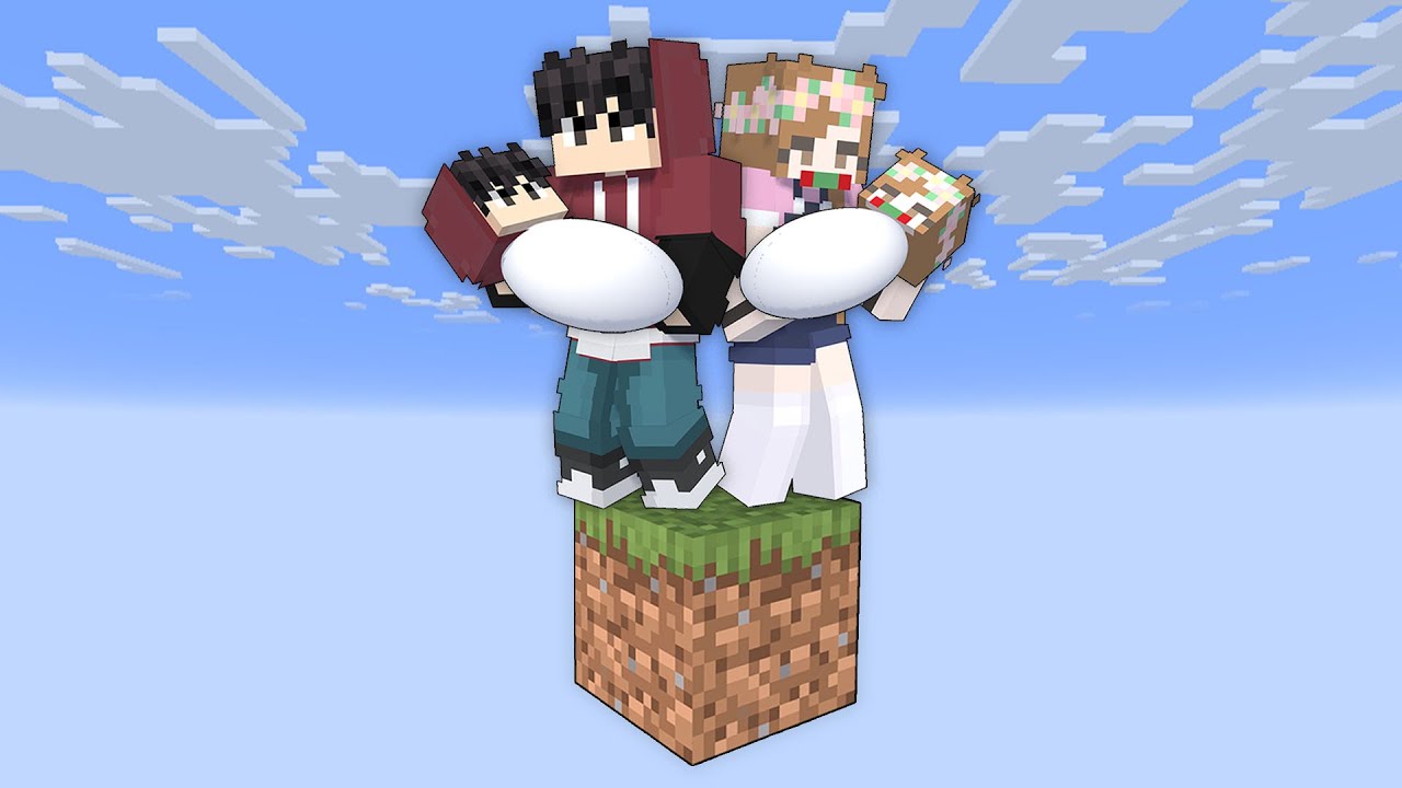 Playing ONE BLOCK as Family in Minecraft!