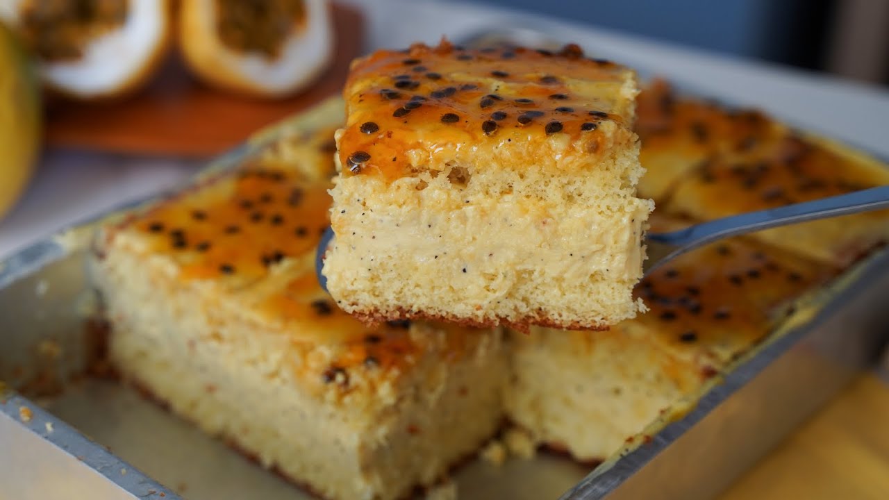 BOLO GELADO MOUSSE DE MARACUJÁ NA FORMA | RECHEIO SUPER CREMOSO 