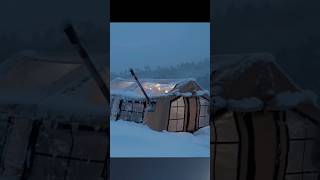 Cdaning In Heavy Snow With Room Inflatable Tenrcdaning snowcdaning wintercdaning solocdaning