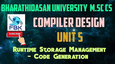 Run time storage Management | Code Generation