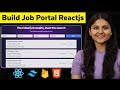 Build a job portal website reactjs tailwind css  firebase