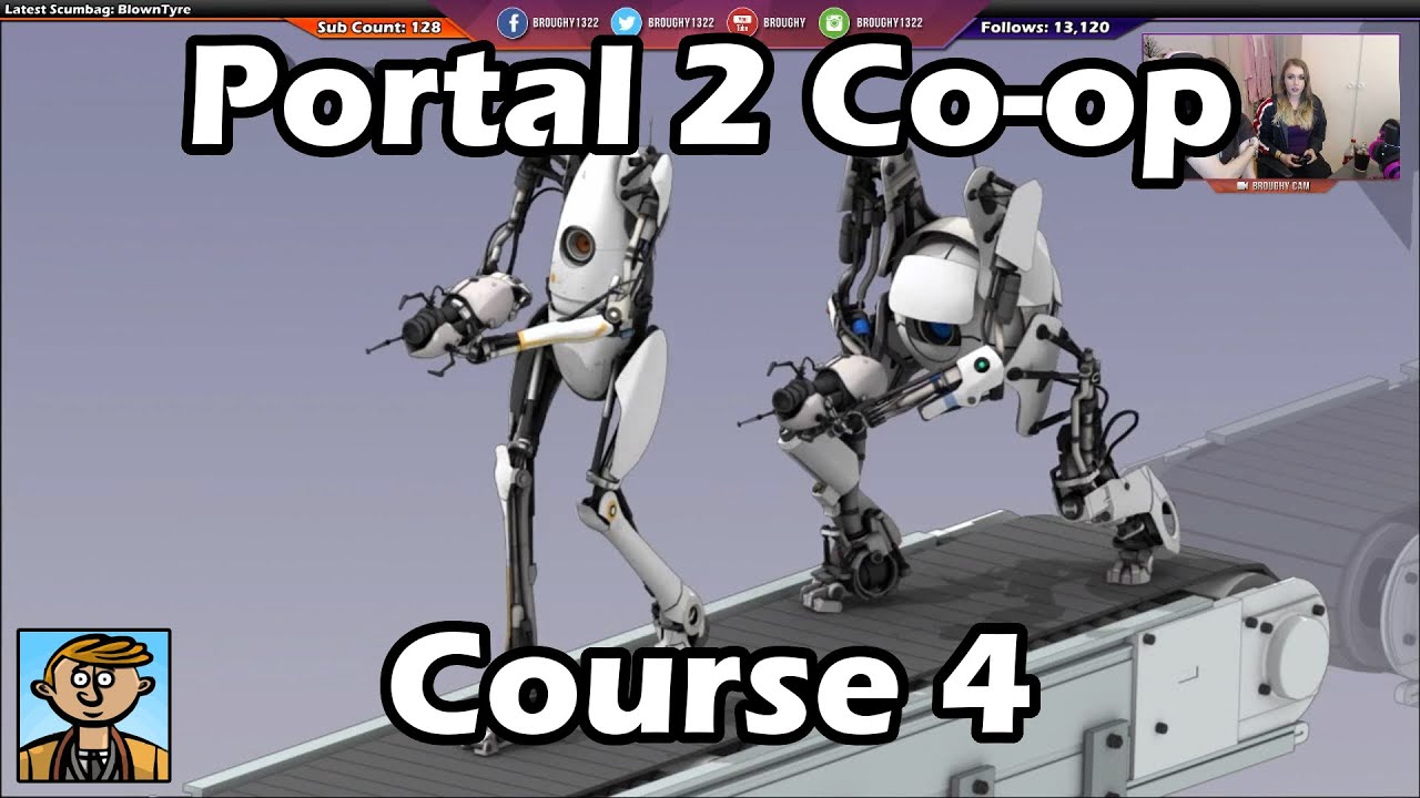 Portal 2 Co-op - Course 4 - Split Screen Playthrough/Let's Play - YouTube