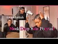 HOW TO| Sleek Deep Part Low Ponytail With Weave Added