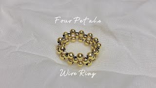 DIY Wire Ring | Four Petal Wire Wrap Ring | Tiktok Ring
